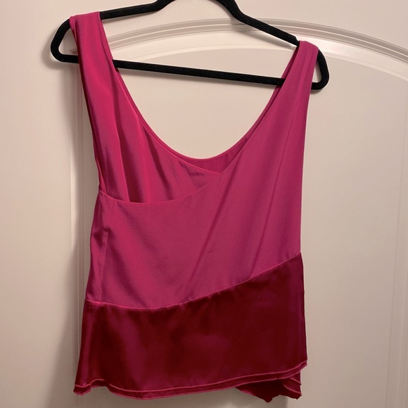 3.1 Phillip Lim Asymmetric 100% Silk Pink Top - Picture 4 of 10